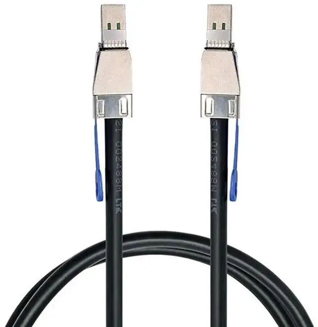 Alt view image 6 of 6 - WRIARICH 0.5M Mini SAS HD Storage Cable, Dual SFF-8644 Male to Male High Density Server RAID Interconnect Cable