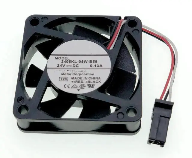 Main image of WRIARICH 60x60x15mm System Cooling Fan for Fanuc 2406KL-05W-B59, DC24V 0.13A 3.12W 4600RPM 3-Wire