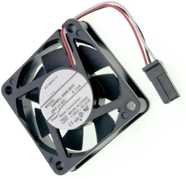 Alt view image 3 of 6 - WRIARICH 60x60x15mm System Cooling Fan for Fanuc 2406KL-05W-B59, DC24V 0.13A 3.12W 4600RPM 3-Wire
