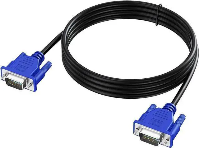 Alt view image 5 of 7 - WRIARICH 5 Pack 5FT Blue VGA Male to Male Cable, HD15 1080P Full HD RGB Video Cord for PC Laptop Monitor TV Projector