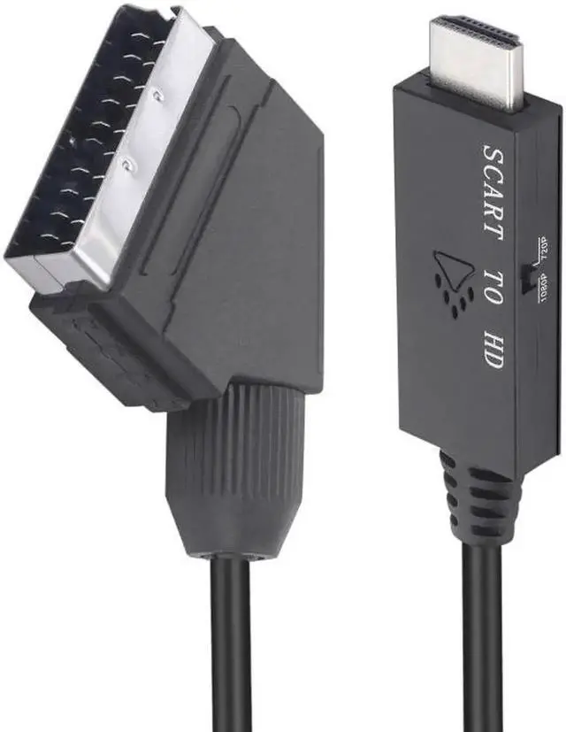 Alt view image 2 of 5 - WRIARICH HDMI to SCART Converter Adapter with Stereo Audio, Digital to Analog SCART Video Converter Supports PAL/NTSC 1080P, Compatible DVD TV Box PS2 Wii Retro Game Consoles