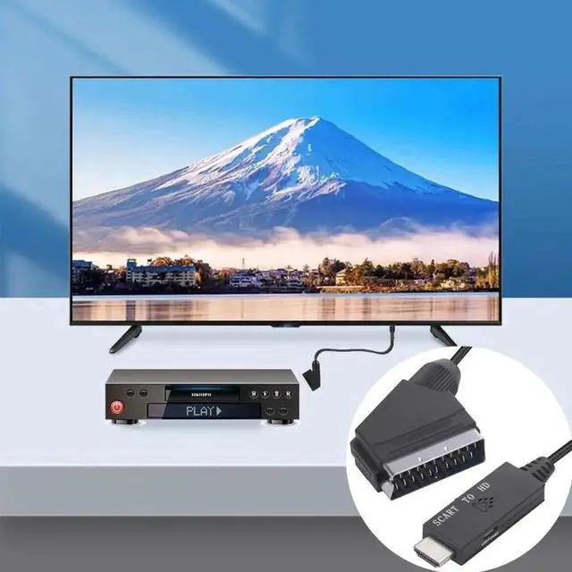 Alt view image 3 of 5 - WRIARICH HDMI to SCART Converter Adapter with Stereo Audio, Digital to Analog SCART Video Converter Supports PAL/NTSC 1080P, Compatible DVD TV Box PS2 Wii Retro Game Consoles