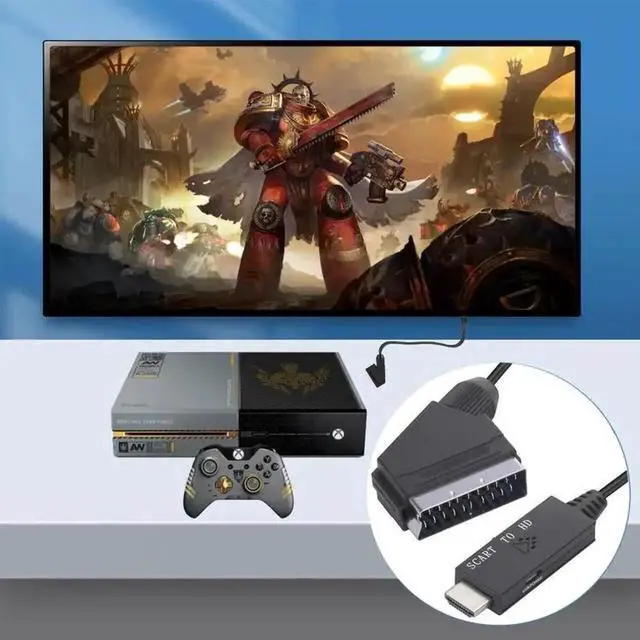 Alt view image 5 of 5 - WRIARICH HDMI to SCART Converter Adapter with Stereo Audio, Digital to Analog SCART Video Converter Supports PAL/NTSC 1080P, Compatible DVD TV Box PS2 Wii Retro Game Consoles