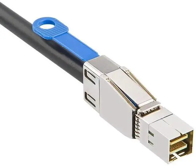 Alt view image 3 of 5 - WRIARICH 1M SFF-8644 External HD Mini SAS to 4 SATA 7Pin Breakout Cable, 3.3FT 12Gbps Server RAID Hard Drive Data Cable