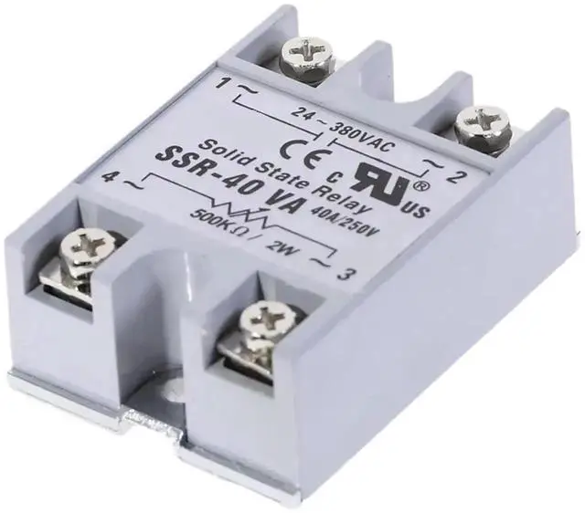 Alt view image 2 of 6 - WRIARICH 1PCS SSR-40VA 40A Variable Resistor Control Solid State Relay Module, 24-380VAC Output Voltage