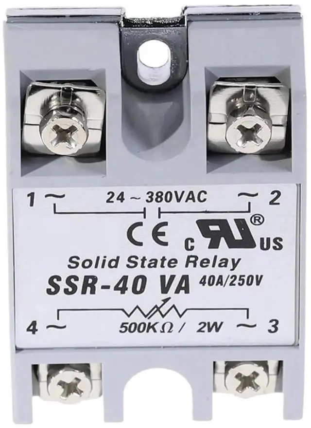 Alt view image 3 of 6 - WRIARICH 1PCS SSR-40VA 40A Variable Resistor Control Solid State Relay Module, 24-380VAC Output Voltage
