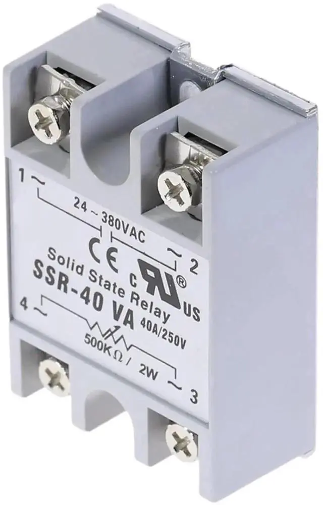 Alt view image 4 of 6 - WRIARICH 1PCS SSR-40VA 40A Variable Resistor Control Solid State Relay Module, 24-380VAC Output Voltage