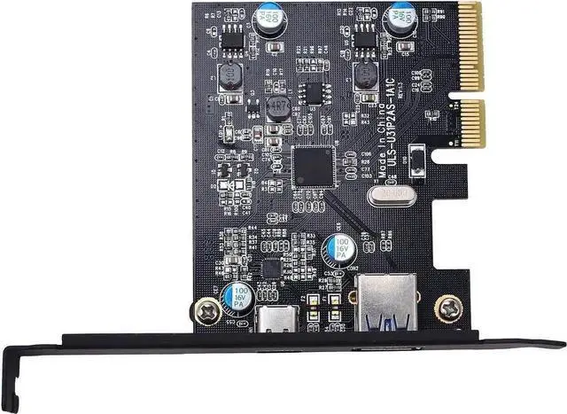 Alt view image 5 of 6 - WRIARICH PCIe x4 USB 3.1 Gen 2 Expansion Card, 10Gbps 1x USB-A + 1x USB-C Port PCI Express Adapter with Asmedia Controller Chip, Compatible with Windows 7/8/8.1/10 & Linux Kernel