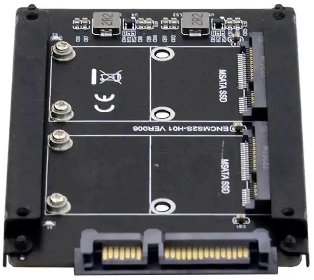 Main image of WRIARICH Dual mSATA to 2.5" SATA RAID Bridge Adapter, Support RAID0/JOBD/Span for 2.5-inch Drive Enclosure