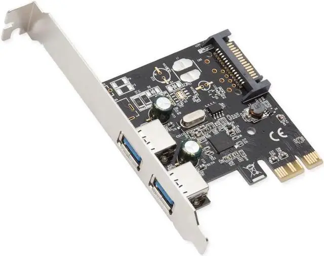 Main image of WRIARICH USB 3.0 PCIe X1 Expansion Card with 2 External Type-A Ports, Renesas Chipset, SATA Power Required for Desktop Motherboard, Model SD-PEX20160