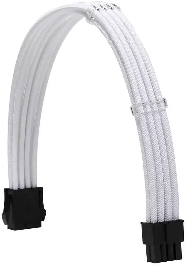 Alt view image 5 of 6 - WRIARICH White Braided Sleeved PSU Extension Cable Kit, 18AWG ATX 24Pin + EPS 8Pin + PCI-E 8Pin with Cable Combs for PSU Connecting Motherboard & Graphics Card