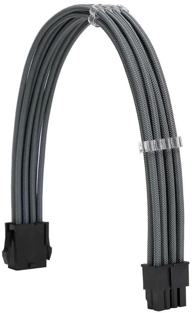 Alt view image 3 of 6 - WRIARICH Grey Braided Sleeved PSU Extension Cable Kit, 18AWG ATX 24Pin + EPS 8Pin + PCI-E 8Pin with Cable Combs for Motherboard & GPU Connection