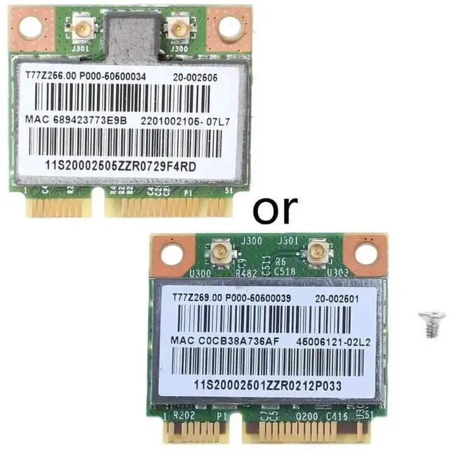 Main image of WRIARICH BCM4313HMGB BCM4313 1x1 BGN WiFi Adapter Card, Half Mini PCI-E Wireless Network Card, Compatible with Z370, G480, G580, G780, Y470, Y570, Y480, Y580 Laptops