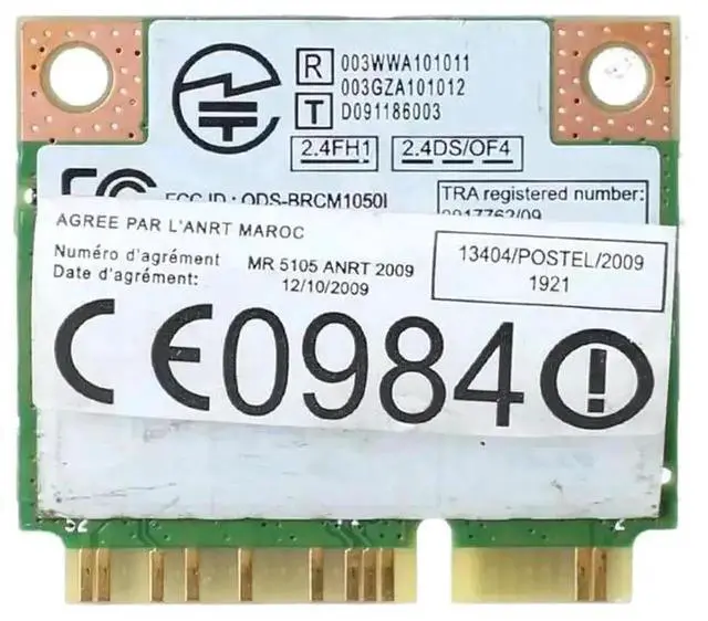 Alt view image 4 of 6 - WRIARICH BCM4313HMGB BCM4313 1x1 BGN WiFi Adapter Card, Half Mini PCI-E Wireless Network Card, Compatible with Z370, G480, G580, G780, Y470, Y570, Y480, Y580 Laptops