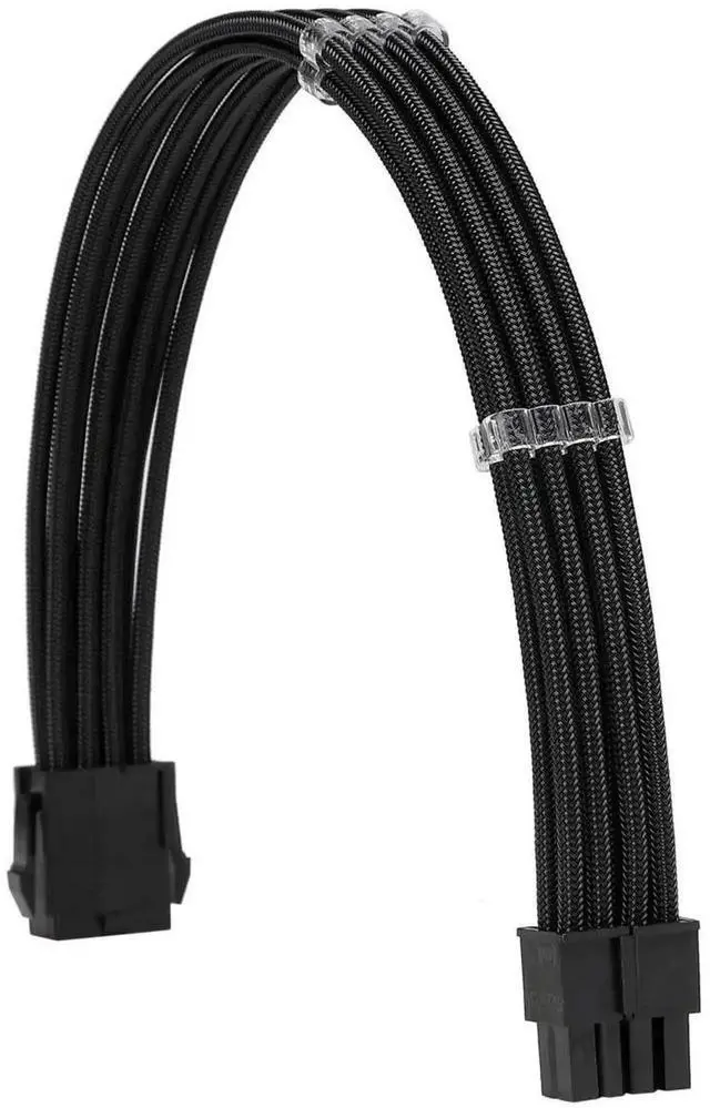Alt view image 4 of 6 - WRIARICH Black Braided PSU Extension Cable Kit, 18AWG ATX 24Pin + EPS 8Pin + PCI-E 8Pin Cables with Cable Combs for Motherboard & GPU