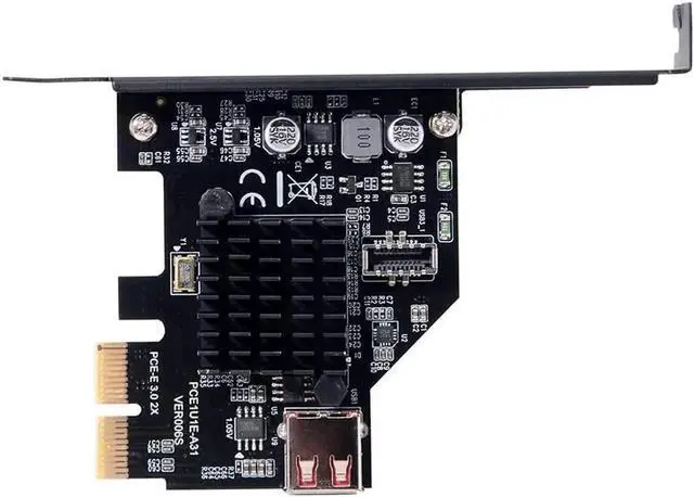 Alt view image 6 of 6 - WRIARICH USB 3.2 Gen2 PCIe Expansion Card, Internal 20Pin Type-E A-Key Header for Front Panel USB-C, 10Gbps PCI Express Card with USB2.0 Type-A Female & Full Height Bracket