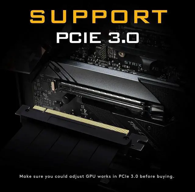 Alt view image 3 of 7 - WRIARICH 30cm Right Angle PCIe 3.0 x16 High Speed GPU Riser Extension Cable