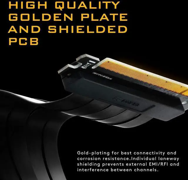 Alt view image 4 of 7 - WRIARICH 30cm Right Angle PCIe 3.0 x16 High Speed GPU Riser Extension Cable