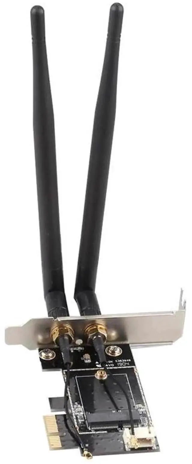 Alt view image 5 of 6 - WRIARICH M.2 to PCIe 1X Desktop WiFi Adapter Card with Bluetooth Cable, Compatible with AX210 AX200 AC9260 8265 8260 7265 7260 1535 QCNFA344