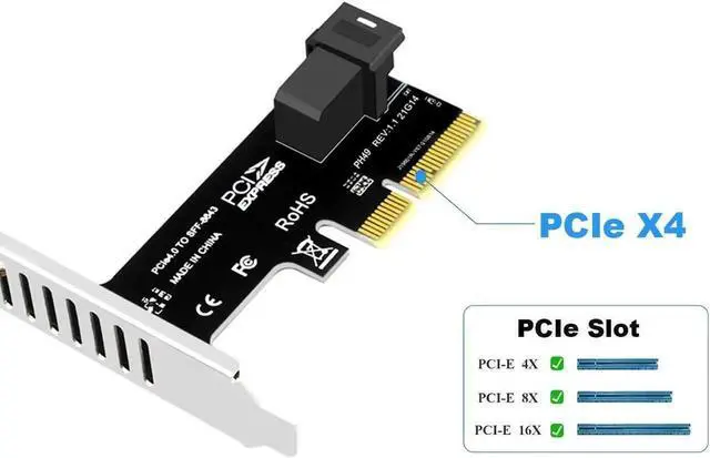 Alt view image 6 of 6 - WRIARICH PCIe x4 to SFF-8643 Mini SAS HD Expansion Card Kit with 1.64FT SFF-8643 to SFF-8639 U.2 NVMe Cable, Compatible with Intel SSD 750 / P3600 / P3700 Enterprise SSD