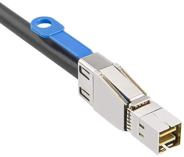 Alt view image 2 of 5 - WRIARICH 1M SFF-8644 External HD Mini SAS to 4 SATA 7Pin Breakout Cable, 3.3FT 12Gbps RAID Controller to Hard Drive Backplane Cable