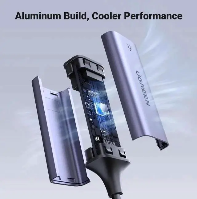 Alt view image 3 of 7 - WRIARICH UGREEN USB C to Gigabit Ethernet Adapter Aluminum 1Gbps RJ45 Dongle Compatible Thunderbolt 4/3