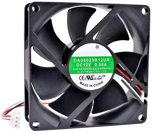 Main image of WRIARICH DA08025B12UR 80x80x25mm DC12V 0.50A Double Ball High Airflow Cooling Fan for Chassis Server Inverter