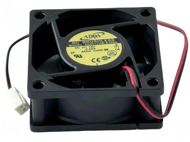 Alt view image 3 of 7 - WRIARICH 6025 6CM DC Brushless Cooling Fan AD0612HB-A70GL, 12V 0.23A 2-Wire Chassis Case Fan for ADDA