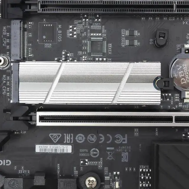Alt view image 5 of 7 - WRIARICH Silver Double-Sided Aluminum M.2 2280 SSD Heatsink with Thermal Pads, Cooling Radiator for PCIe NVMe SSD PC & PS5