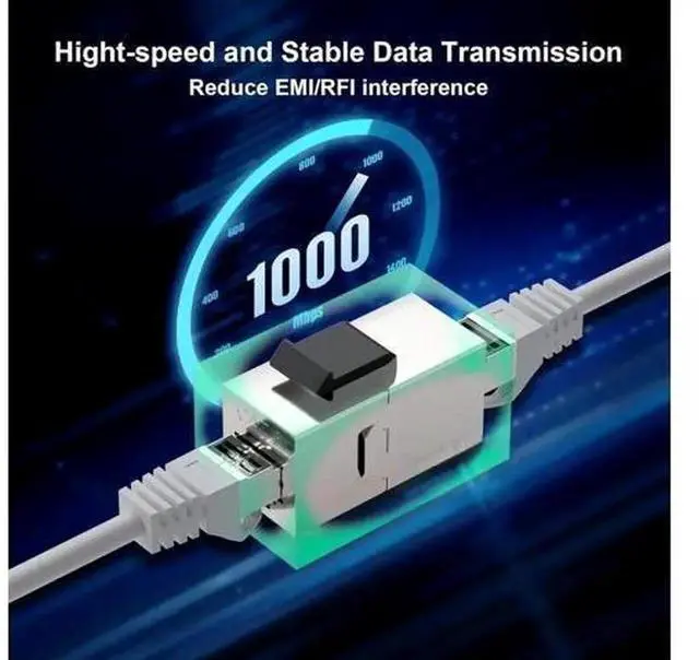 Alt view image 5 of 7 - WRIARICH 10 Pack Silver Shielded Cat6 RJ45 Inline Coupler, STP Female to Female Keystone Insert Ethernet Extension Connector, 10Gbps Network Cable Extender Compatible with Cat6/Cat5e/Cat5