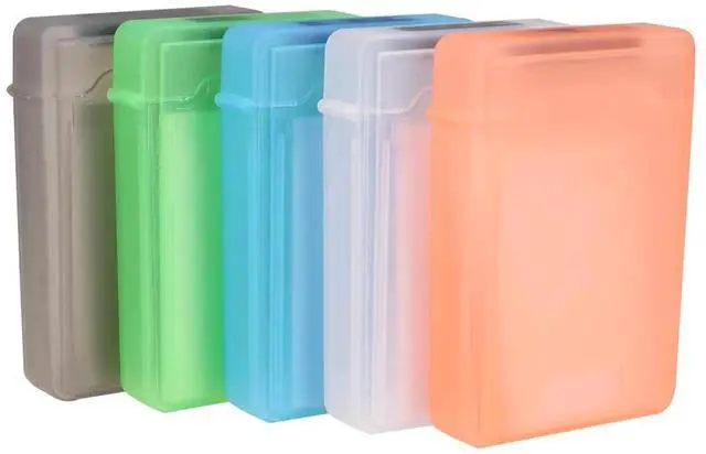 Alt view image 6 of 7 - WRIARICH 5 Pack 3.5 Inch Anti-Static Hard Drive Storage Case, Portable Shockproof Plastic HDD Protective Box