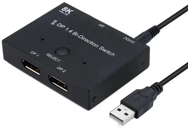 Main image of WRIARICH Bi-Directional 8K DisplayPort Switch Splitter, DP Bidirectional Signal Switch Adapter