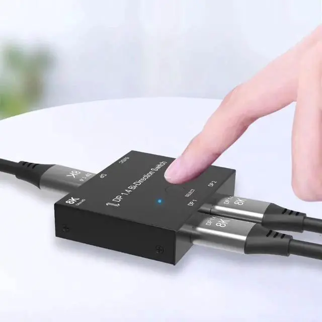 Alt view image 7 of 7 - WRIARICH Bi-Directional 8K DisplayPort Switch Splitter, DP Bidirectional Signal Switch Adapter