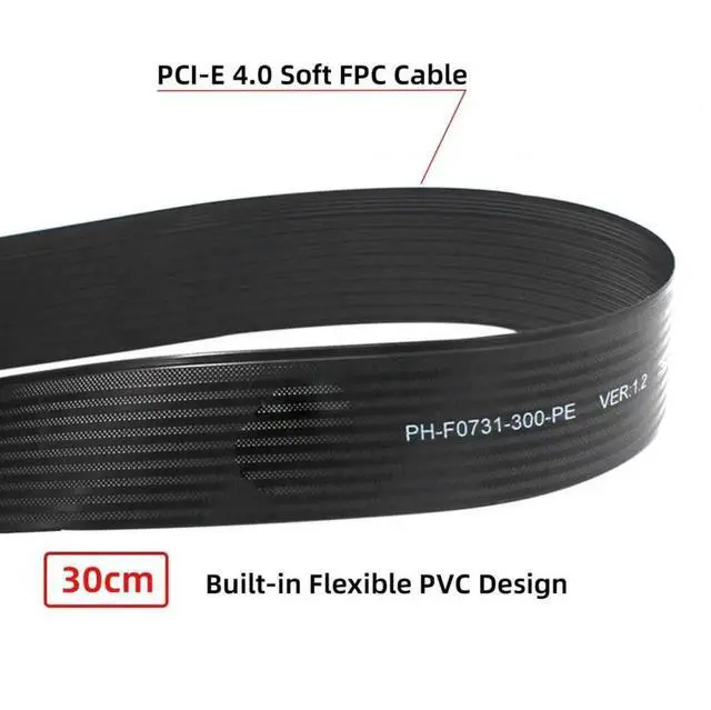Alt view image 5 of 7 - WRIARICH 30cm 90 Degree Right Angle M.2 NGFF M-Key NVMe Male to Female Extension Cable, PCIe 4.0 x4 64Gbps SSD Riser Adapter Supports 2230/2242/2260/2280 NVMe SSD for Motherboard PC Gaming Workstation