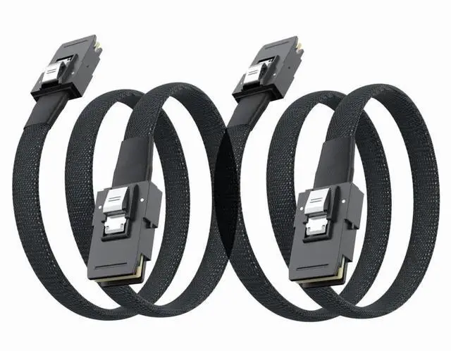 Main image of WRIARICH 2 Pack 1M 3.3ft SFF-8087 to SFF-8087 Internal Mini SAS Cable, 6Gbps 100-Ohm Hot-Swap SAS Wire Compatible with SATA, for Server RAID Card & Hard Drive Backplane