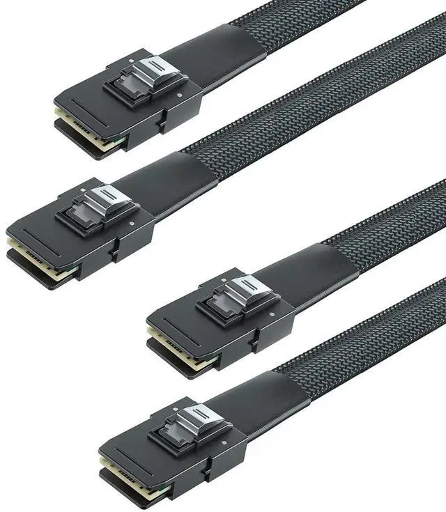 Alt view image 6 of 6 - WRIARICH 2 Pack 1M 3.3ft SFF-8087 to SFF-8087 Internal Mini SAS Cable, 6Gbps 100-Ohm Hot-Swap SAS Wire Compatible with SATA, for Server RAID Card & Hard Drive Backplane