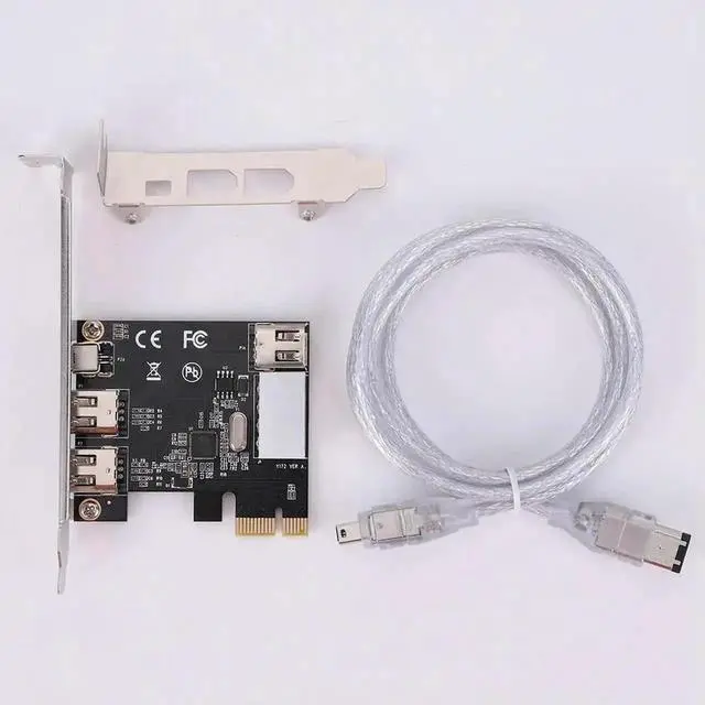 Alt view image 4 of 4 - WRIARICH PCI-E 1X to 16X 1394 Firewire Video Capture Card, 3-Port DV Capture Card with 6Pin to 4Pin Cable, Driver-Free for Desktop PC