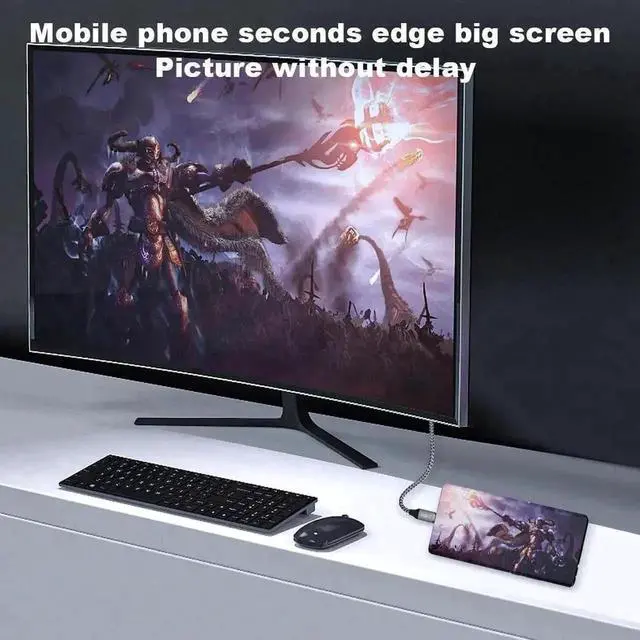 Alt view image 4 of 7 - WRIARICH 10FT USB-C to HDMI 2.1 Cable, Ultra High Speed Supports 8K@60Hz & 4K@240Hz, Thunderbolt 3/4 HDR HDCP 2.3 for MacBook iPad Pro Galaxy S23