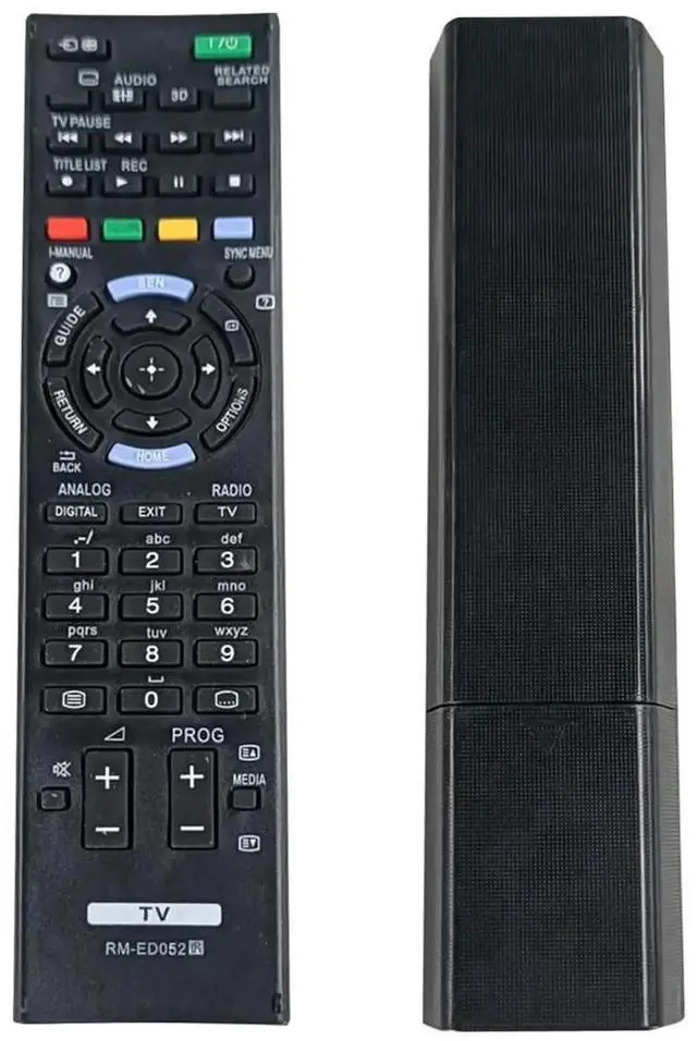 Alt view image 2 of 3 - WRIARICH Black Wireless TV Remote Control Replacement, Battery Powered IR Controller Compatible with RM-GD005, RM-ED022, RM-ED036, Fit for Sony KDL-32EX402 LCD HDTV