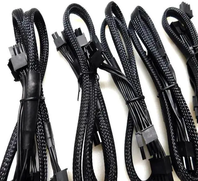 Main image of WRIARICH 1PCS Dual PCIe 8Pin (6+2) Sleeved GPU Power Cable Compatible with Seasonic Modular PSU X-650 X-750 X-850 X-1050 X-1250, Braided Modular Graphics Card Power Supply Wire
