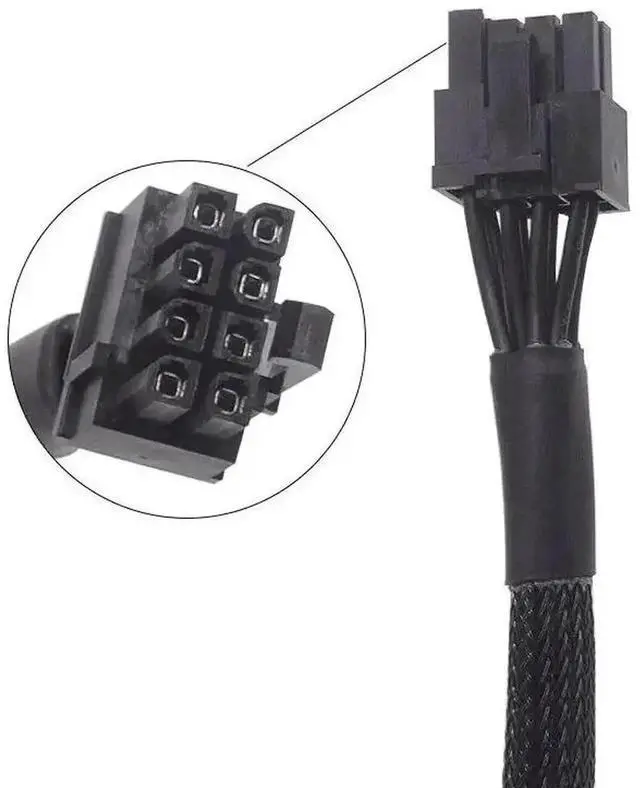 Alt view image 5 of 6 - WRIARICH 1PCS Dual PCIe 8Pin (6+2) Sleeved GPU Power Cable Compatible with Seasonic Modular PSU X-650 X-750 X-850 X-1050 X-1250, Braided Modular Graphics Card Power Supply Wire