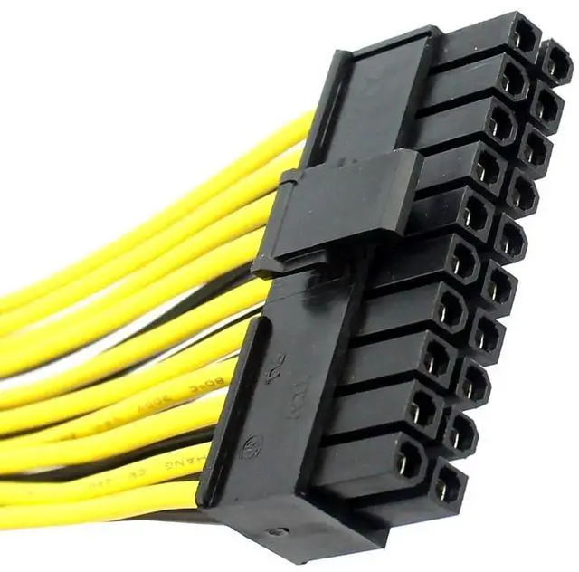 Alt view image 4 of 6 - WRIARICH 2-Pack 20cm 18AWG ATX 24Pin (20+4Pin) Splitter Extension Cables, Motherboard Power Adapter Cords for BTC Mining Rig