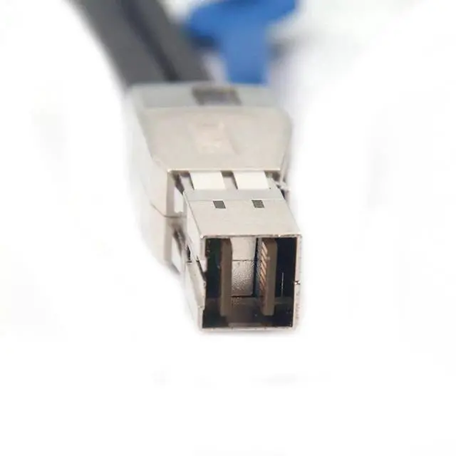 Alt view image 5 of 6 - WRIARICH 12Gbps Mini SAS HD SFF-8644 to SFF-8644 Cable 1M, 100 Ohm High Speed SAS Cable for NVMe Enclosure, Storage Array, SAN JBOD Enterprise Storage Servers