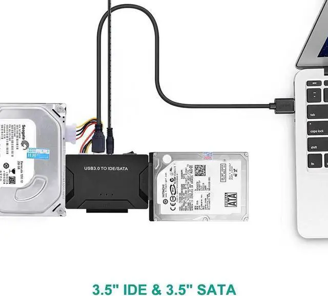 Alt view image 2 of 5 - WRIARICH IDE SATA to USB 3.0 Hard Drive Converter, SATA IDE Combo Adapter with 12V 2A Power Supply, Compatible with 2.5/3.5 Inch SATA IDE HDD SSD, Supports Up to 6TB Storage Drives