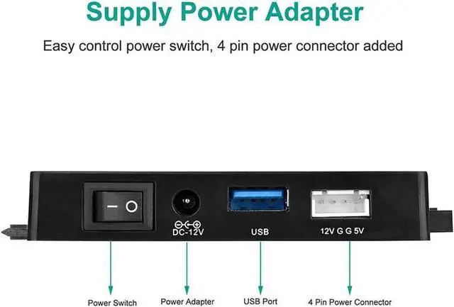 Alt view image 5 of 5 - WRIARICH IDE SATA to USB 3.0 Hard Drive Converter, SATA IDE Combo Adapter with 12V 2A Power Supply, Compatible with 2.5/3.5 Inch SATA IDE HDD SSD, Supports Up to 6TB Storage Drives
