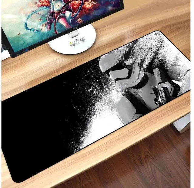 Alt view image 6 of 7 - WRIARICH 80x30cm XXL Star Wars Gaming Mouse Pad, Large Non-Slip Rubber Desk Mat for Keyboard Mouse, Compatible with Call of Duty Gaming