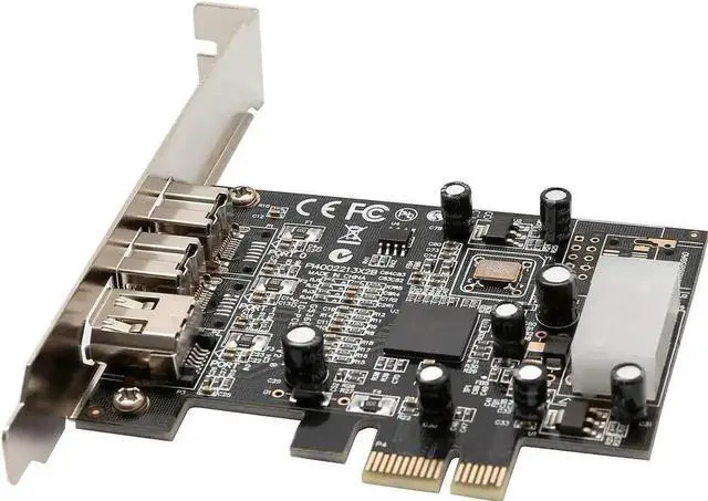 Alt view image 2 of 6 - WRIARICH PCIe 1.1 x1 FireWire 1394 Expansion Card, TI XIO2213B Chipset 3-Port IEEE1394B & 1394A Controller, Legacy Driver Required for Windows 8/10