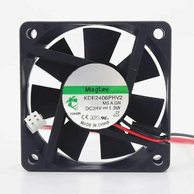 Main image of WRIARICH KDE2406PHV2 6015 60mm DC 24V 1.3W Maglev Axial Cooling Fan for IPC Industrial Equipment