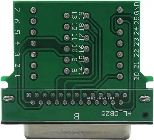Alt view image 3 of 7 - WRIARICH DB25 Male Solder-Free Breakout Board Terminal Connector Signal Module with Housing Long Bolts Nuts