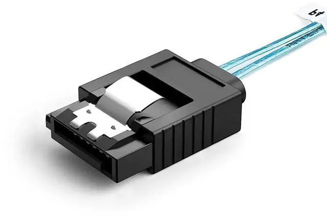 Alt view image 4 of 7 - WRIARICH 2 Pack 0.5M SFF-8643 Mini SAS to 4 SATA Breakout Cable for RAID Controller